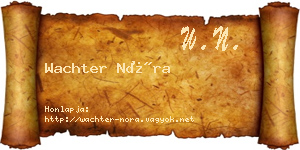 Wachter Nóra névjegykártya