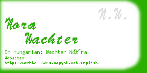 nora wachter business card